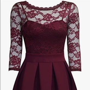 Vintage style A-line lace top dress